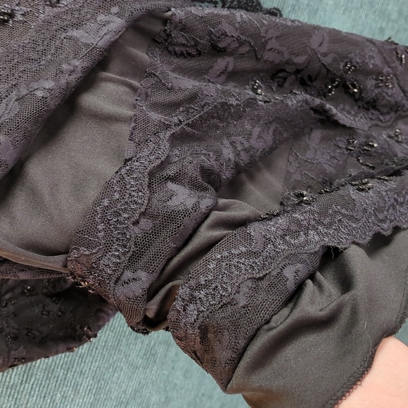 For Kitty Rescue! Blu Sage Tiered Lace Beaded Dress - Picture 12 of 13